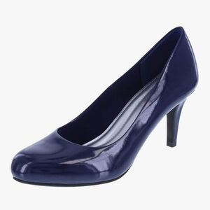 Comfort Plus by Predictions Shiny Blue Heels Size 13